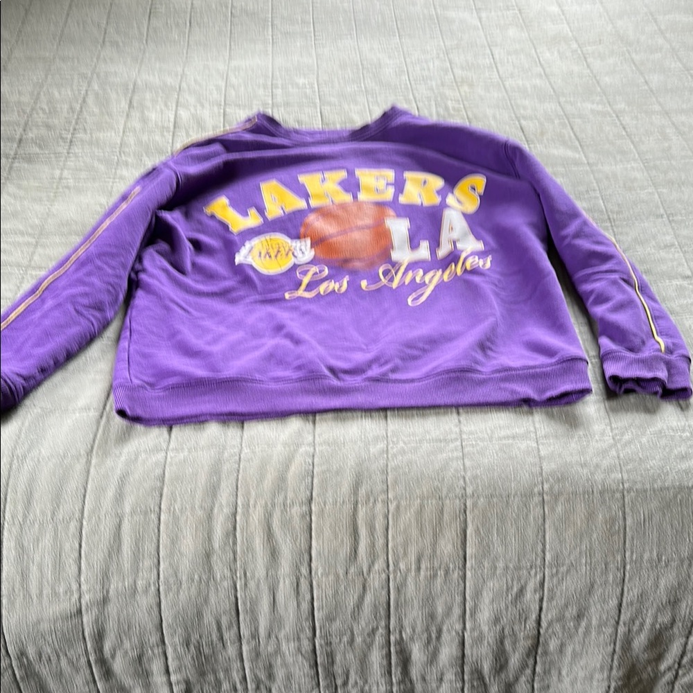 NBA Purple Graphic Oversized Sweatshirt